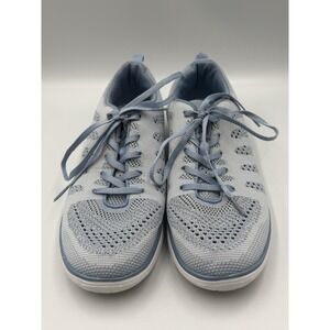 Melanie Knit Sneakers Womens 8.5 Blue Lightweight Lace Up Comfort Walking Shoes